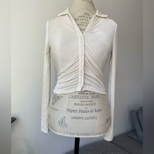 Garage button down front blouse